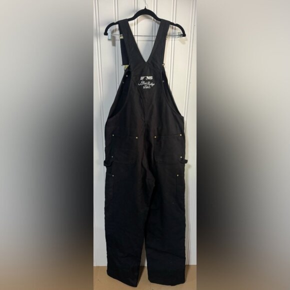 CARHARTT Cotton Insulated Quilted Bib Overalls Black size 38x 34 - Picture 2 of 12